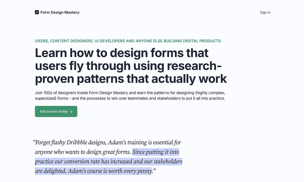 Form Design Mastery
