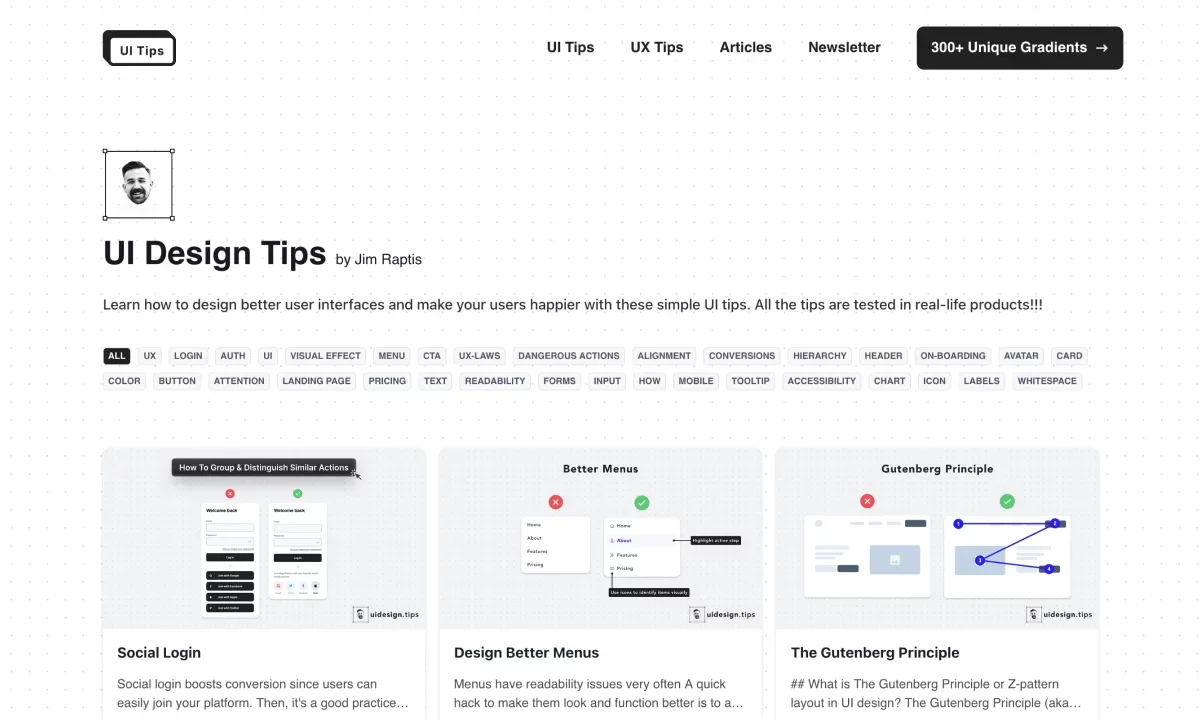 UI Design Tips
