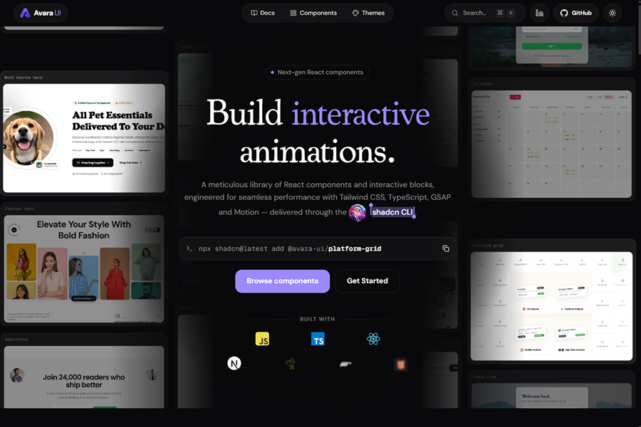 Avara UI - React Components