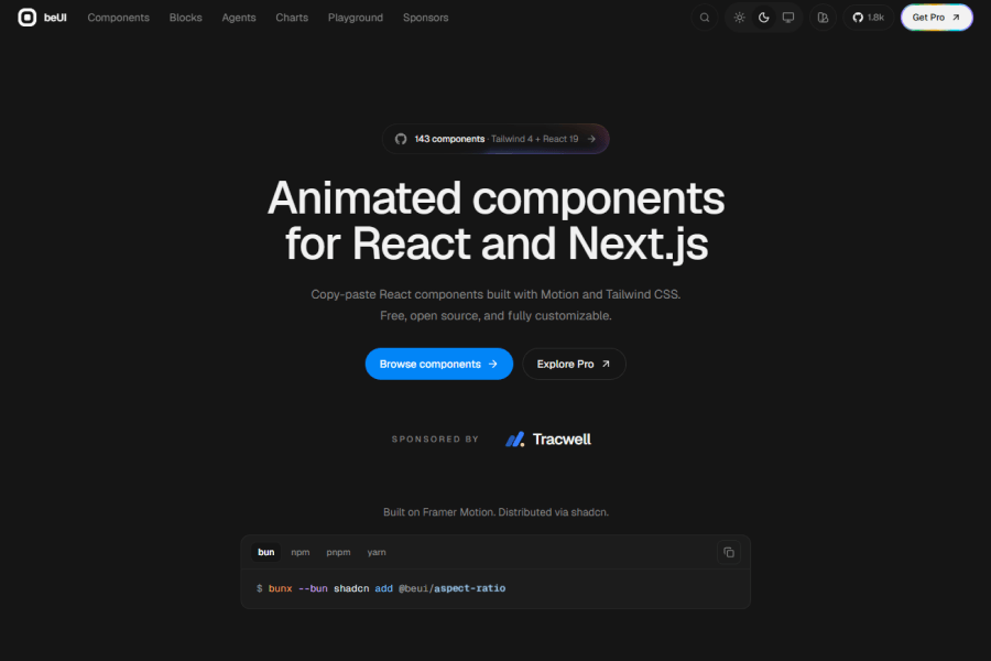 Be UI - Animated Components