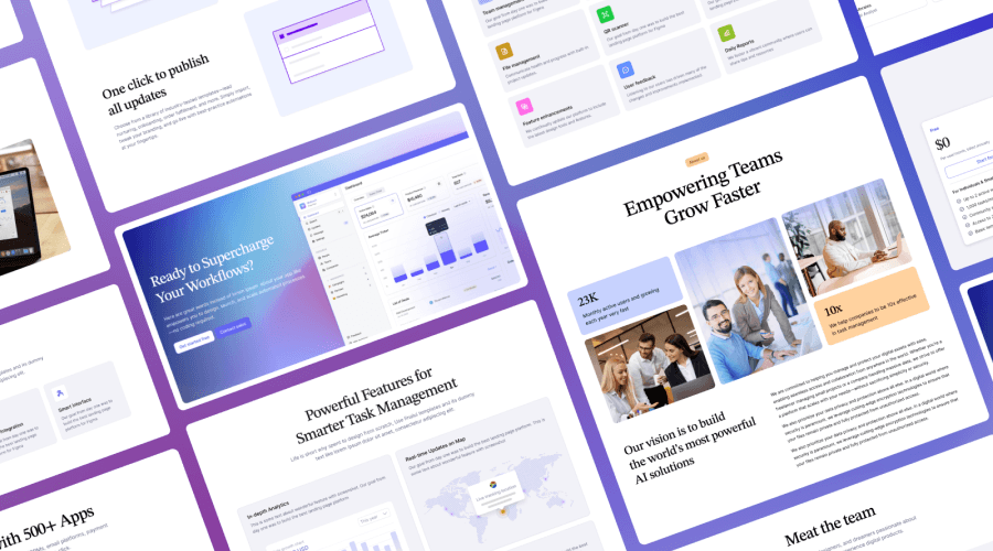 Easysoft - SaaS startup template [Figma] - screenshot ui
