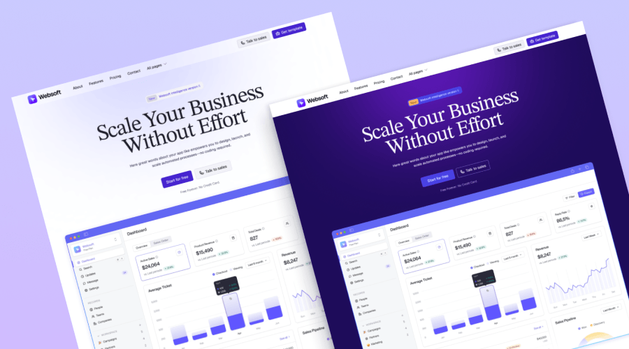 Websoft - SaaS Website Template [Figma] - screenshot ui