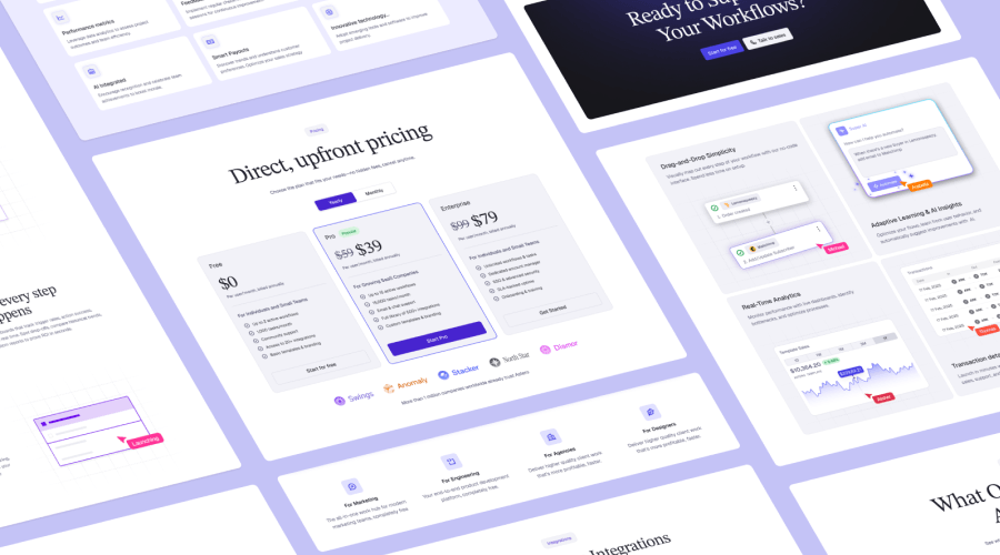 Websoft - SaaS Website Template [Figma] - screenshot ui